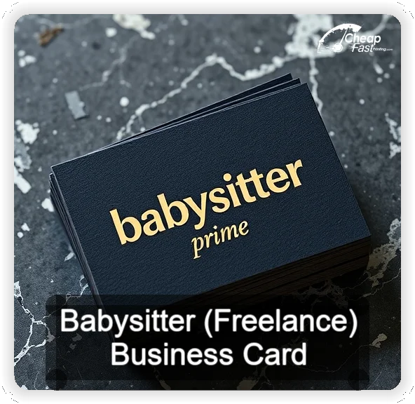 Babysitter Freelance business card design sample