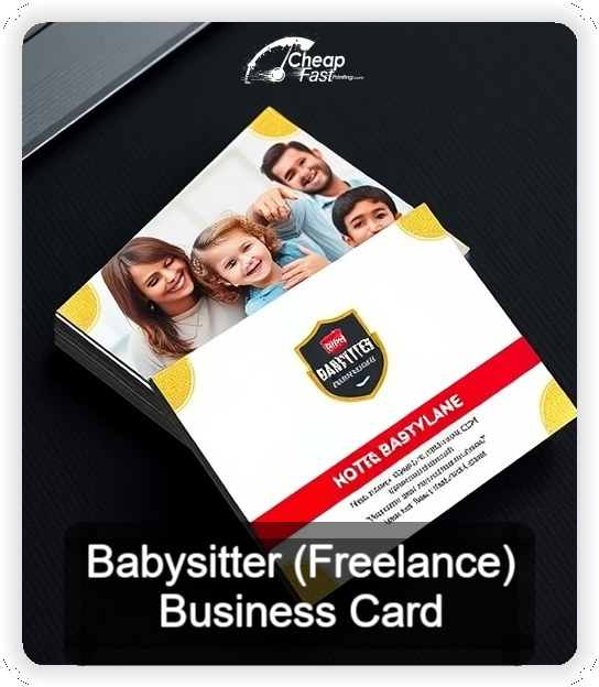 Babysitter Freelance business card design sample