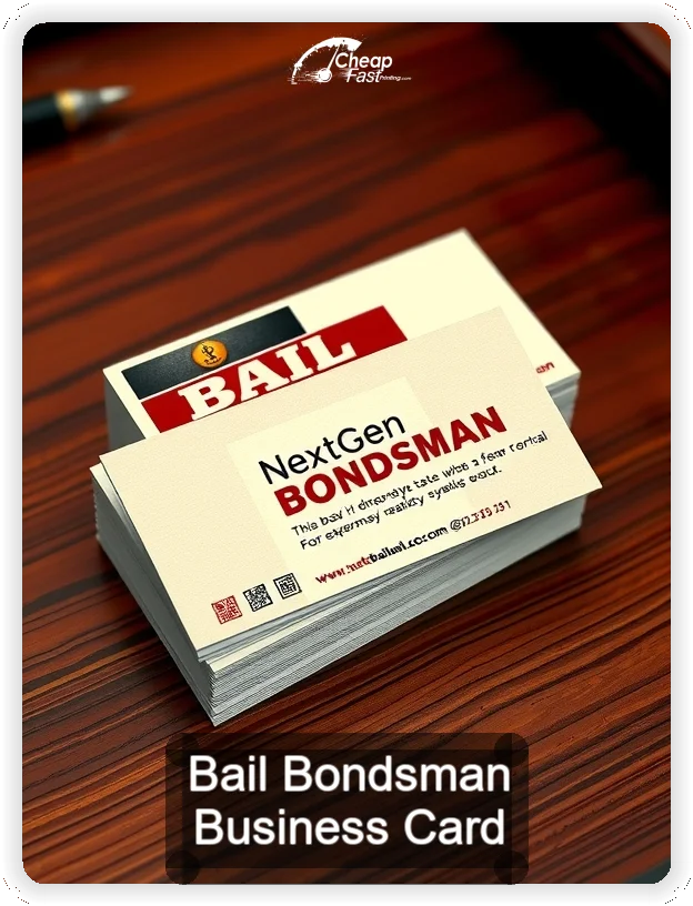 Bail Bondsman business card design sample