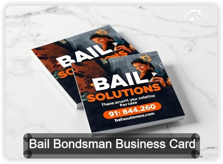 Bail Bondsman business card design sample