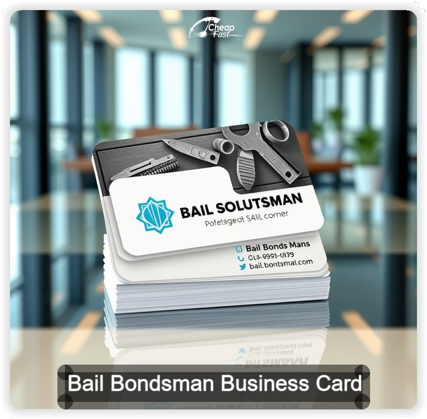 Bail Bondsman business card design sample