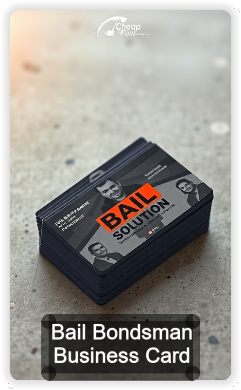 Bail Bondsman business card design sample