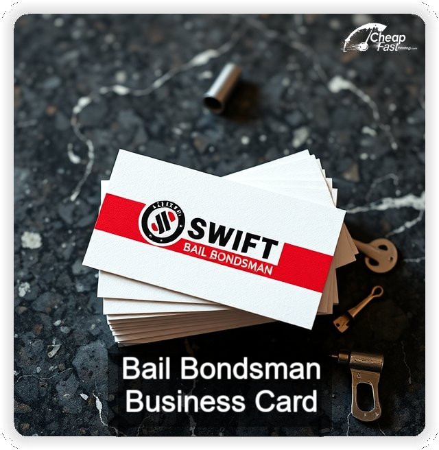 Bail Bondsman business card design sample