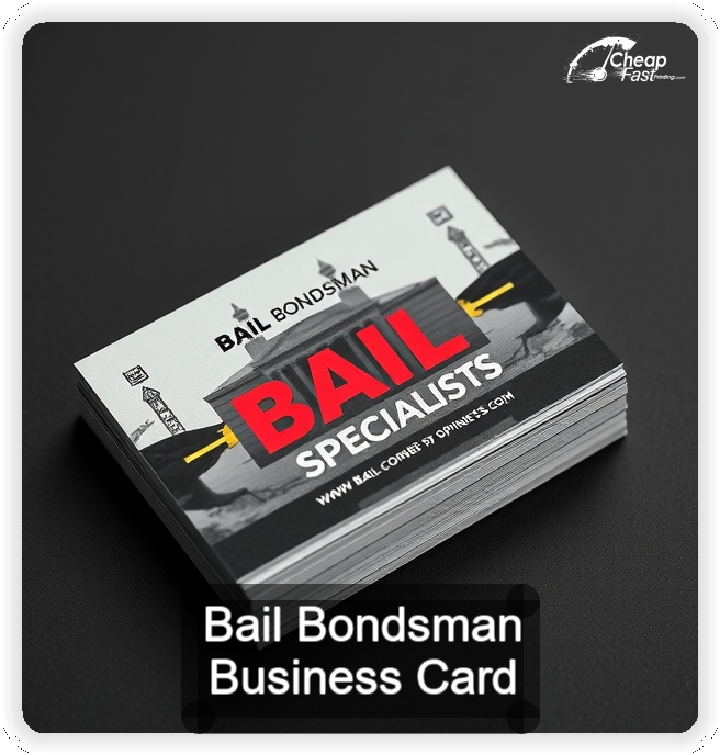 Bail Bondsman business card design sample