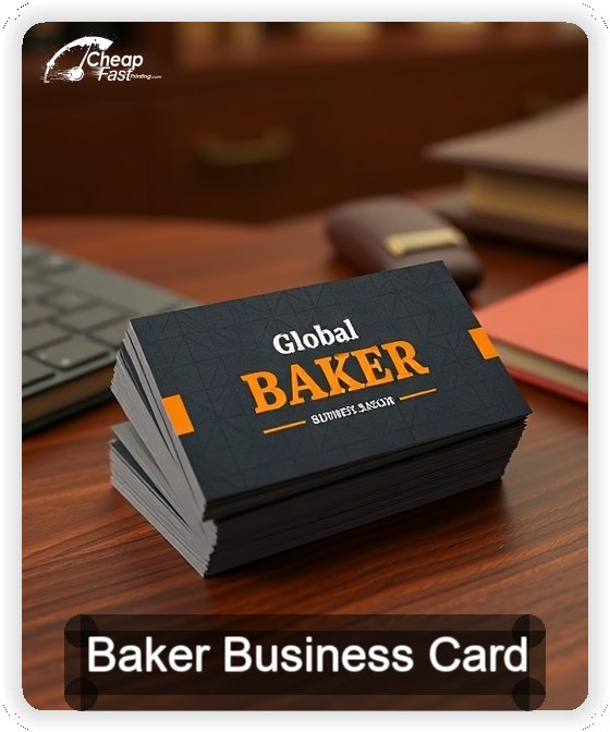 Baker business card design sample