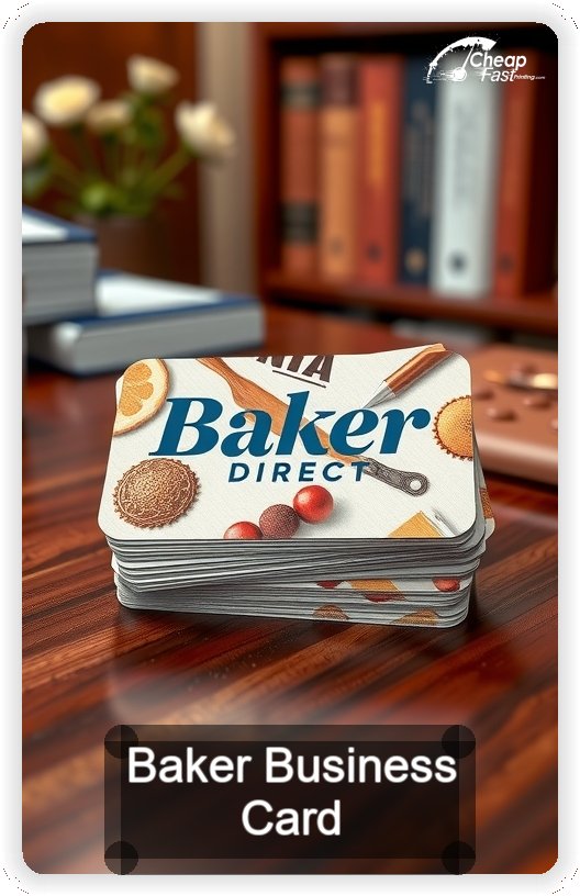 Baker business card design sample