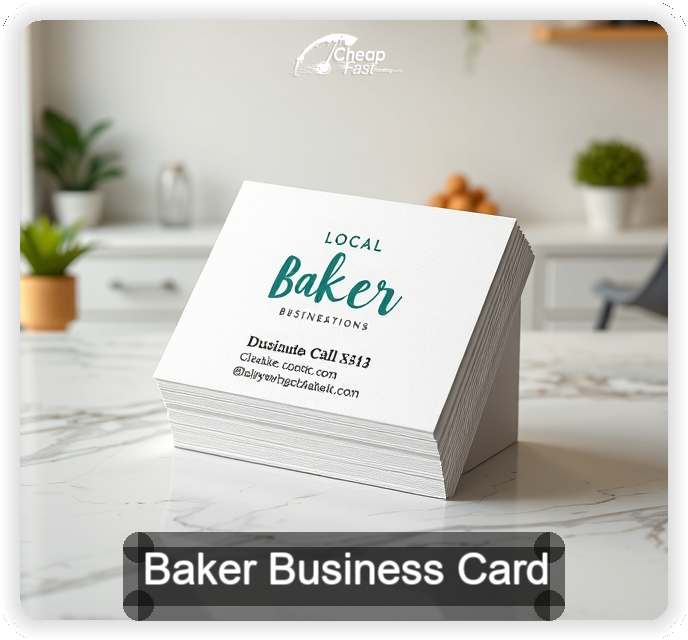 Baker business card design sample
