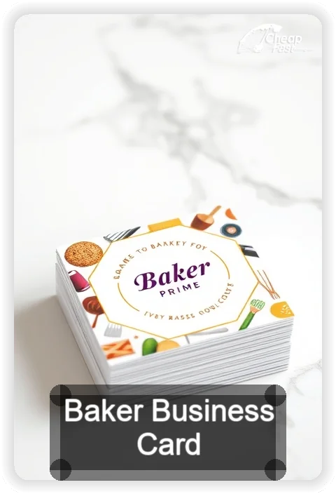 Baker business card design sample