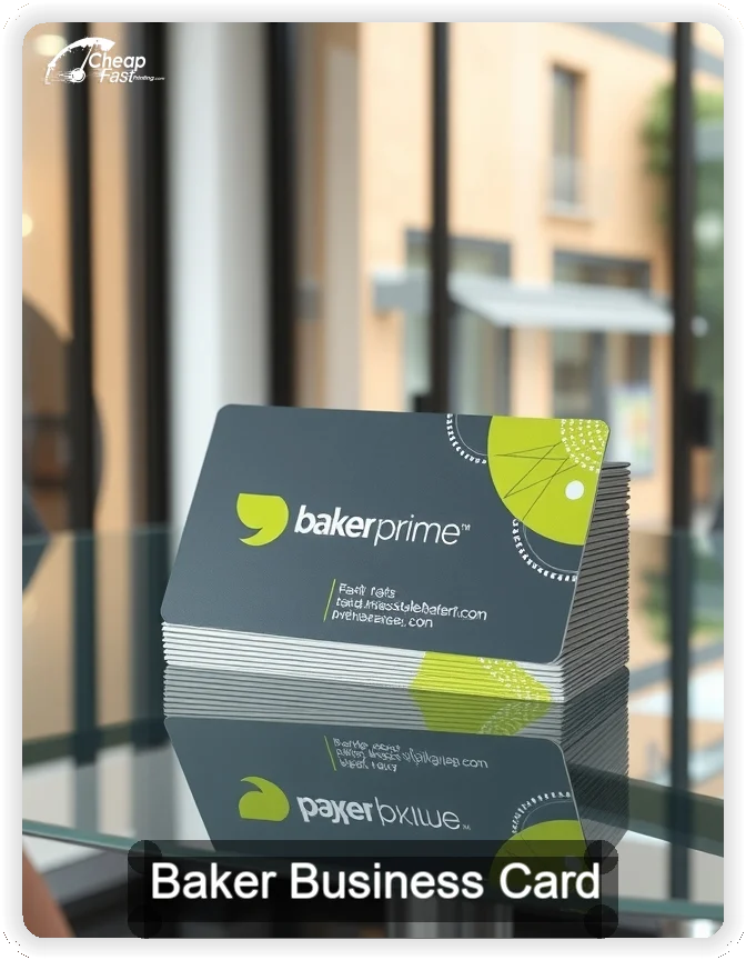 Baker business card design sample