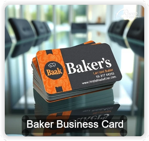 Baker business card design sample