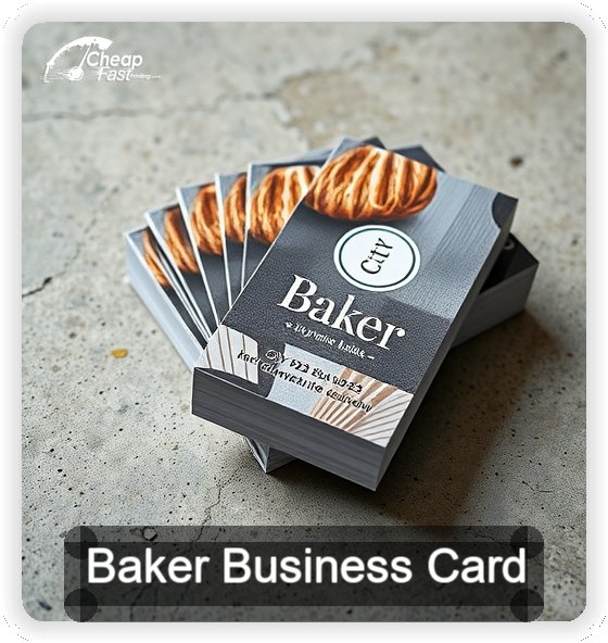 Baker business card design sample