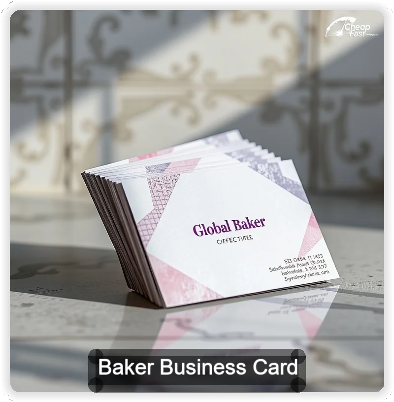 Baker business card design sample