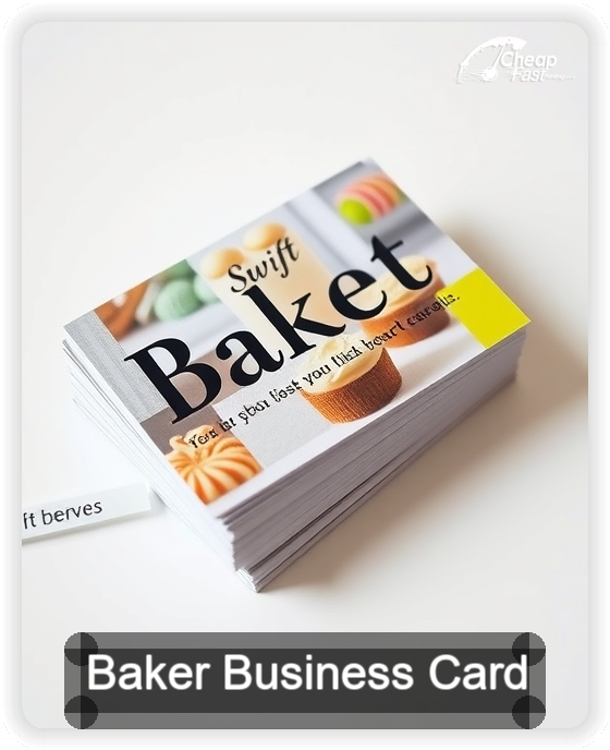 Baker business card design sample