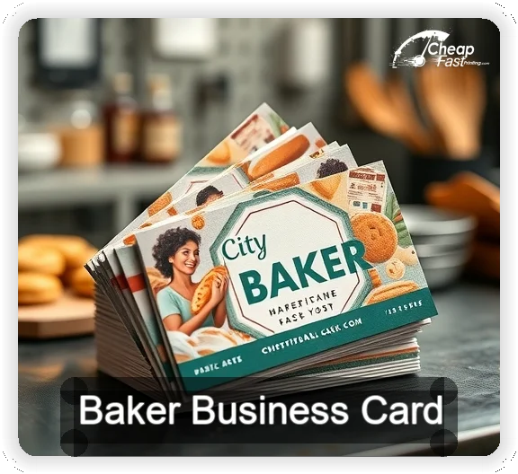 Baker business card design sample