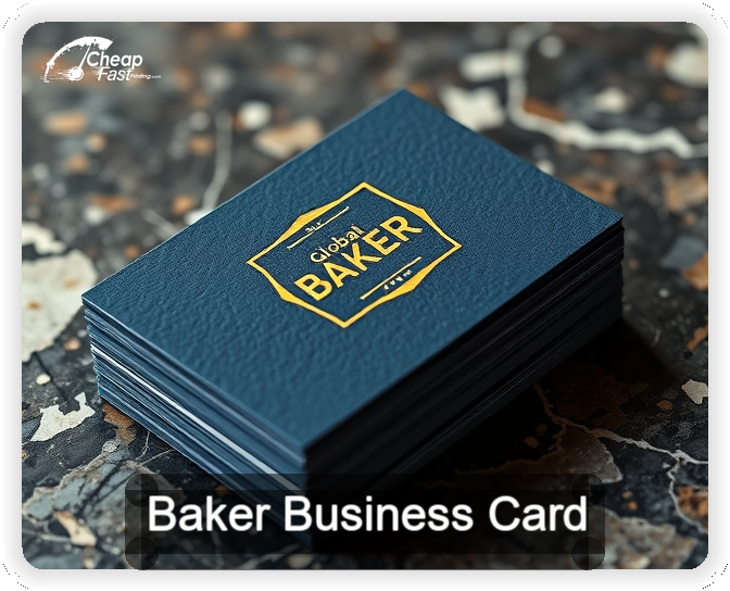 Baker business card design sample