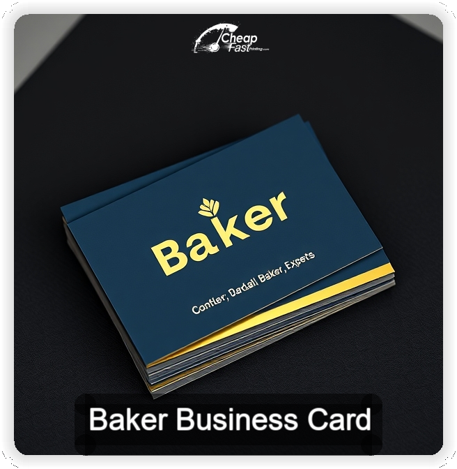 Baker business card design sample