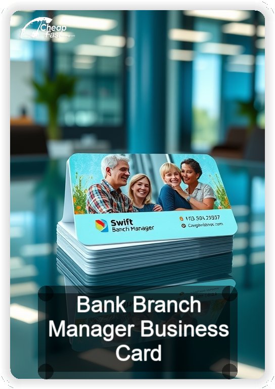Bank Branch Manager business card design sample