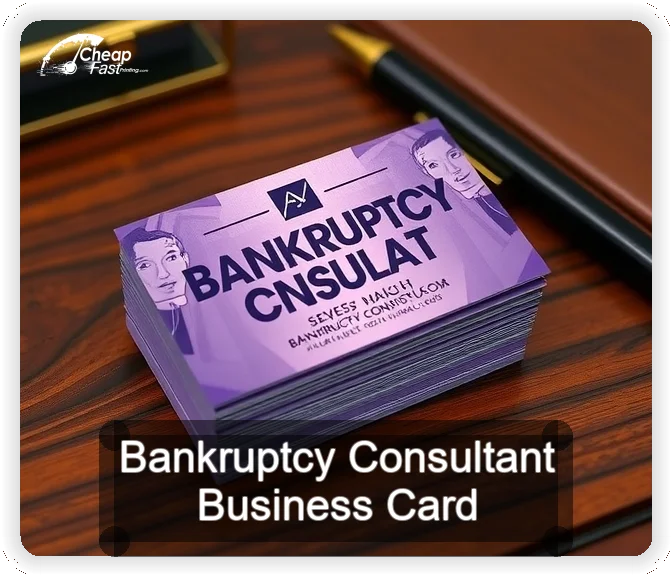 Bankruptcy Consultant business card design sample