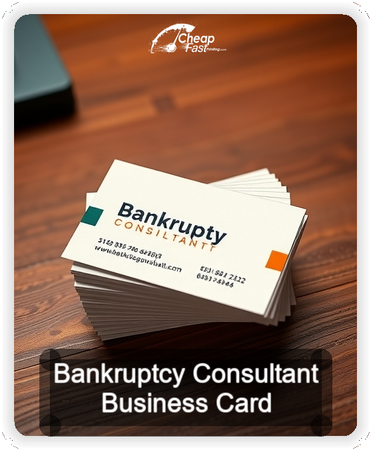 Bankruptcy Consultant business card design sample