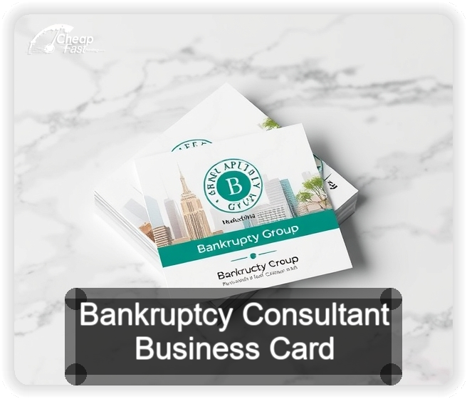 Bankruptcy Consultant business card design sample