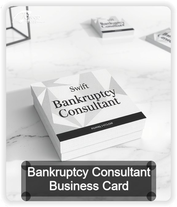 Bankruptcy Consultant business card design sample