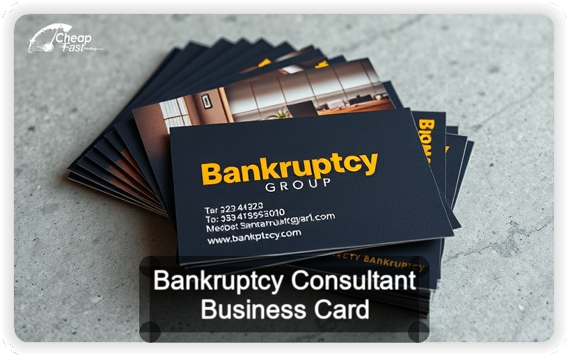 Bankruptcy Consultant business card design sample