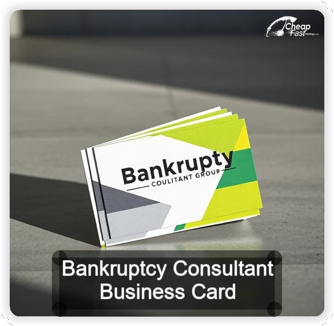 Bankruptcy Consultant business card design sample