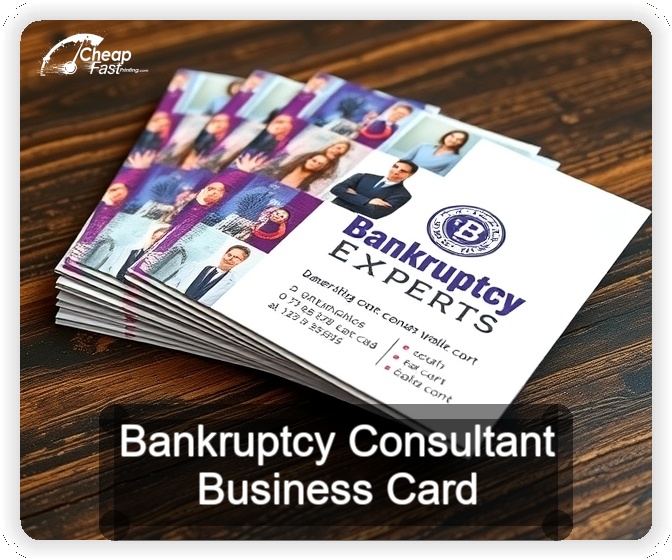 Bankruptcy Consultant business card design sample