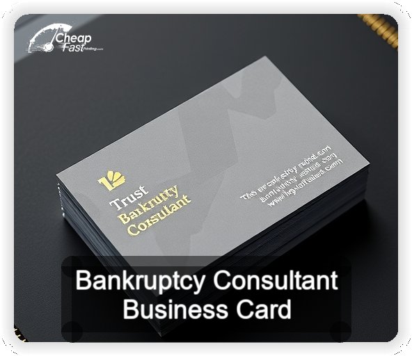 Bankruptcy Consultant business card design sample