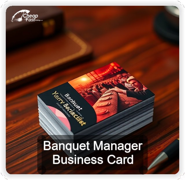 Banquet Manager business card design sample