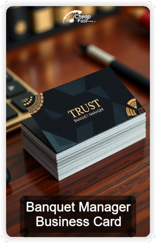 Banquet Manager business card design sample