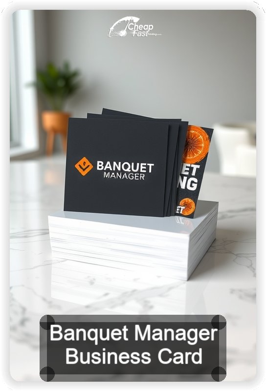 Banquet Manager business card design sample