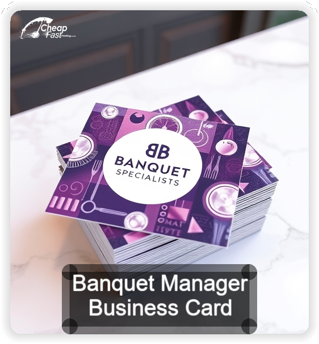 Banquet Manager business card design sample