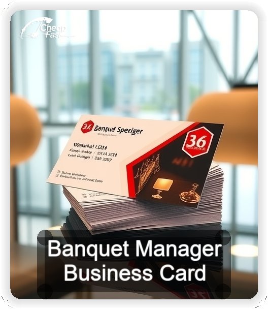 Banquet Manager business card design sample