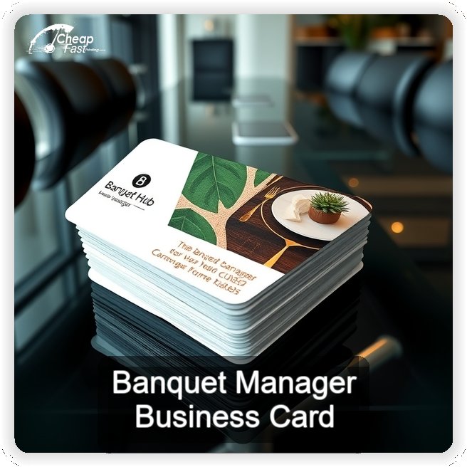 Banquet Manager business card design sample