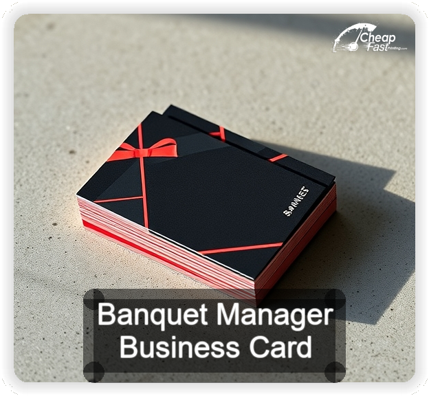 Banquet Manager business card design sample