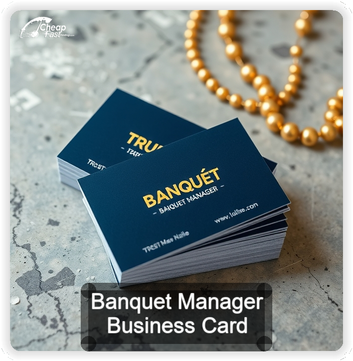 Banquet Manager business card design sample