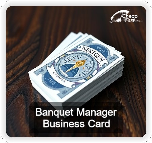 Banquet Manager business card design sample