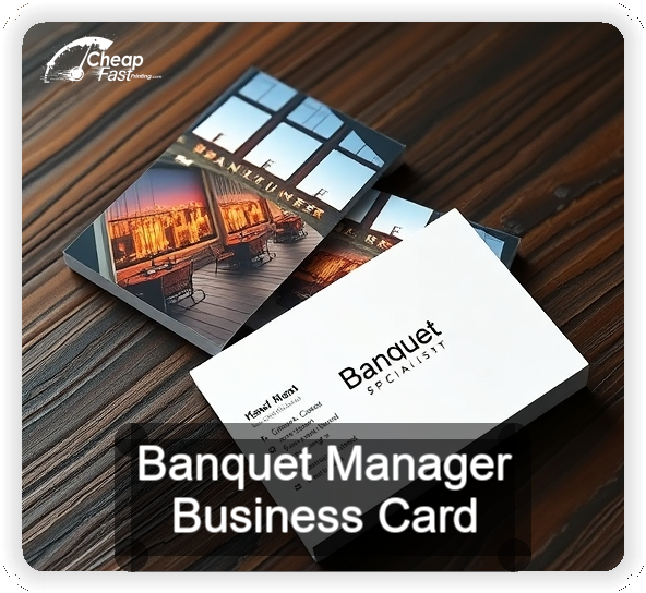 Banquet Manager business card design sample