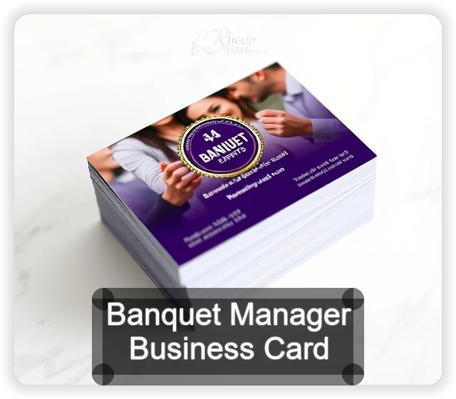 Banquet Manager business card design sample