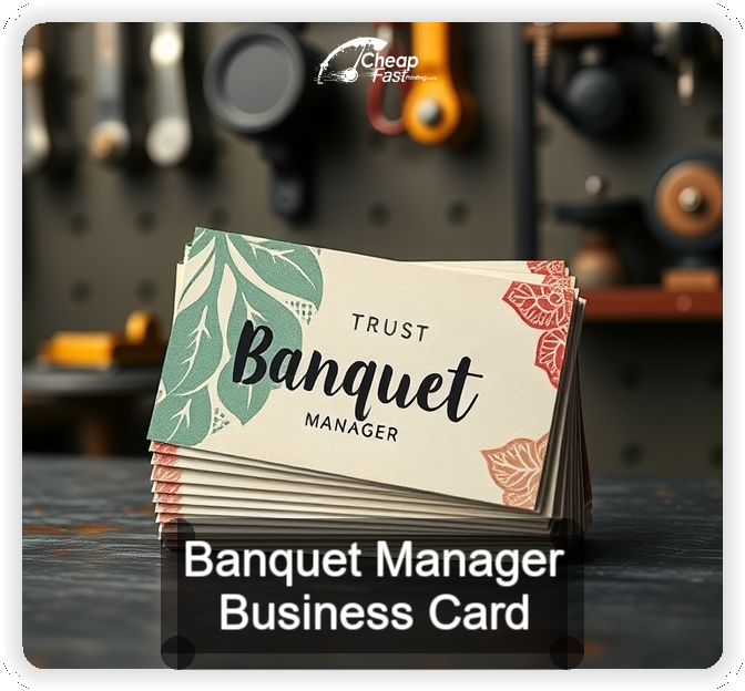 Banquet Manager business card design sample