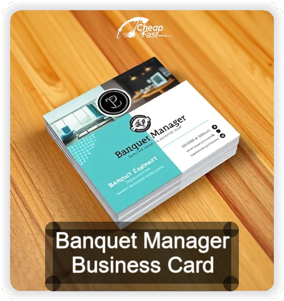 Banquet Manager business card design sample