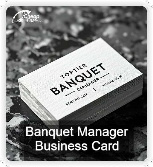 Banquet Manager business card design sample