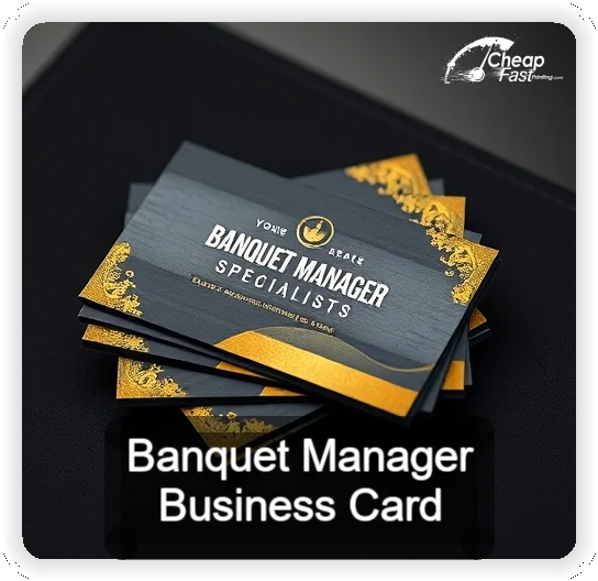 Banquet Manager business card design sample