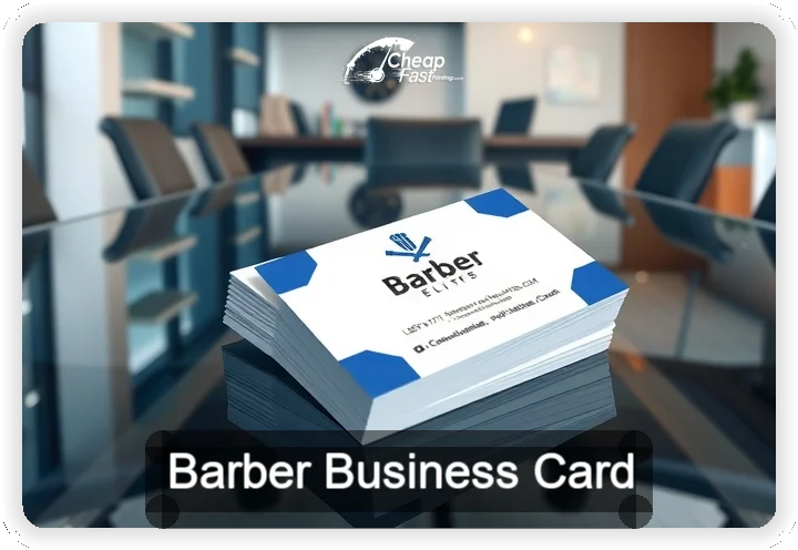 Barber business card design sample