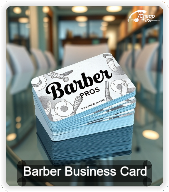Barber business card design sample