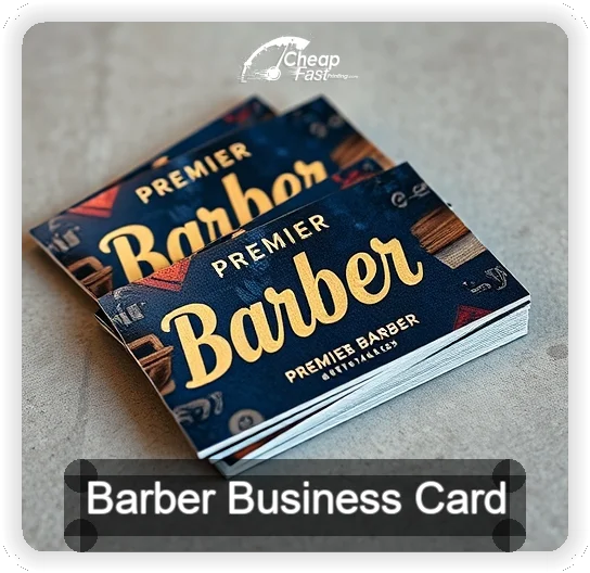 Barber business card design sample