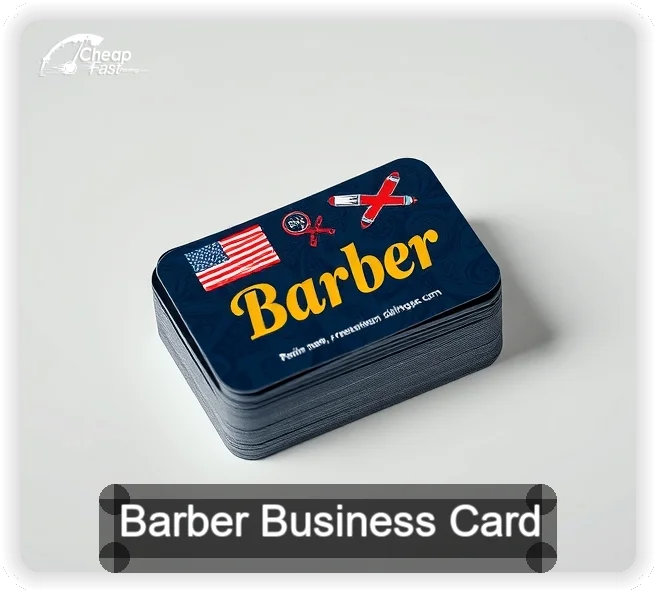 Barber business card design sample