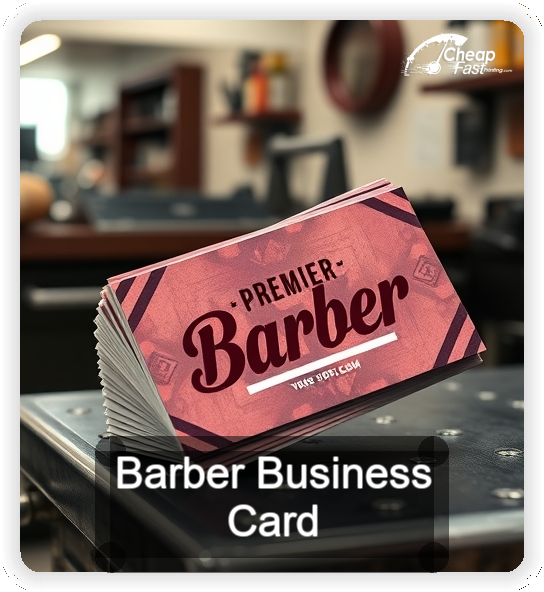 Barber business card design sample