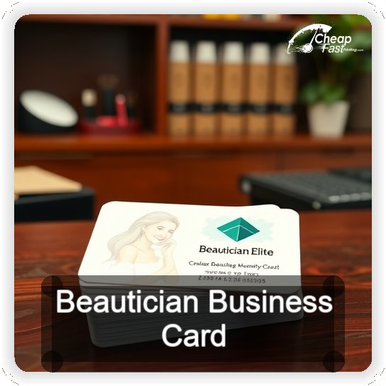 Beautician business card design sample